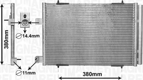 Magneti Marelli 350203855000 - Конденсатор, кондиціонер autozip.com.ua