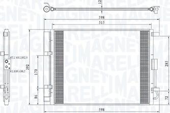 Magneti Marelli 350203809000 - Конденсатор, кондиціонер autozip.com.ua