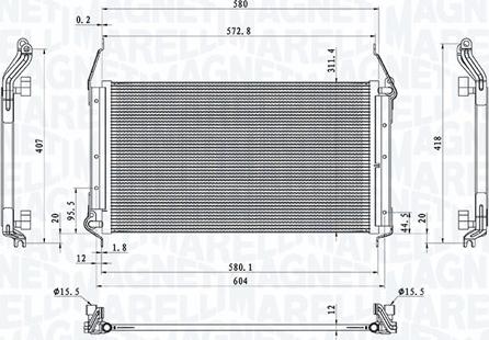 Magneti Marelli 350203801000 - Конденсатор, кондиціонер autozip.com.ua