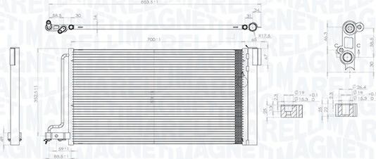 Magneti Marelli 350203796000 - Конденсатор, кондиціонер autozip.com.ua