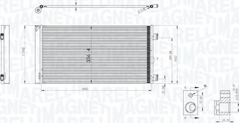 Magneti Marelli 350203747000 - Конденсатор, кондиціонер autozip.com.ua