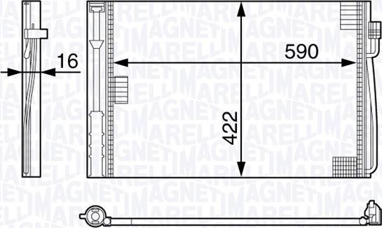 Magneti Marelli 350203704000 - Конденсатор, кондиціонер autozip.com.ua