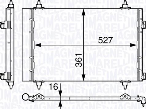 Magneti Marelli 350203714000 - Конденсатор, кондиціонер autozip.com.ua