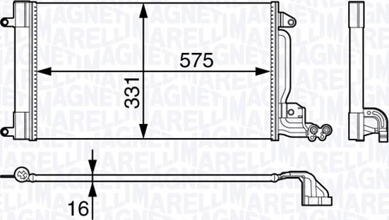 Magneti Marelli 350203715000 - Конденсатор, кондиціонер autozip.com.ua