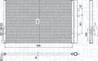 Magneti Marelli 350203788000 - Конденсатор, кондиціонер autozip.com.ua