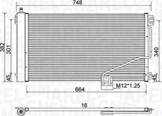 Magneti Marelli 350203738000 - Конденсатор, кондиціонер autozip.com.ua