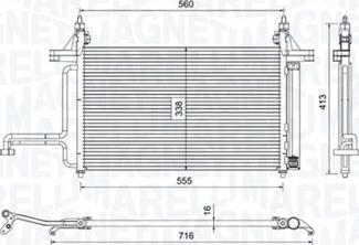 Magneti Marelli 350203732000 - Конденсатор, кондиціонер autozip.com.ua