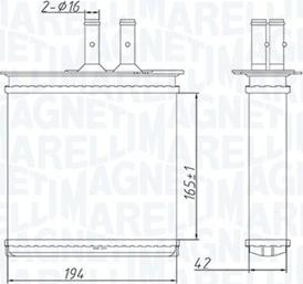 Magneti Marelli 350218493000 - Теплообмінник, опалення салону autozip.com.ua