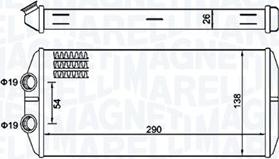 Magneti Marelli 350218497000 - Теплообмінник, опалення салону autozip.com.ua