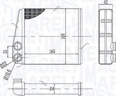 Magneti Marelli 350218440000 - Теплообмінник, опалення салону autozip.com.ua