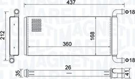 Magneti Marelli 350218451000 - Теплообмінник, опалення салону autozip.com.ua