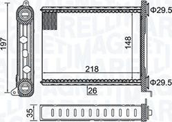 Magneti Marelli 350218464000 - Теплообмінник, опалення салону autozip.com.ua