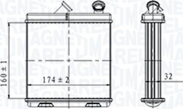 Magneti Marelli 350218465000 - Теплообмінник, опалення салону autozip.com.ua