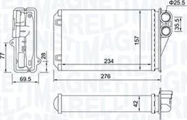 Magneti Marelli 350218461000 - Теплообмінник, опалення салону autozip.com.ua