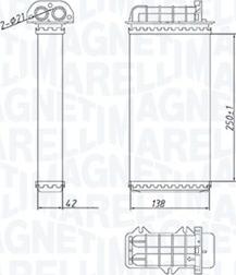 Magneti Marelli 350218400000 - Теплообмінник, опалення салону autozip.com.ua