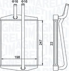 Magneti Marelli 350218413000 - Теплообмінник, опалення салону autozip.com.ua