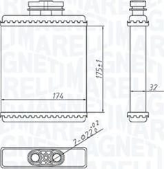 Magneti Marelli 350218412000 - Теплообмінник, опалення салону autozip.com.ua