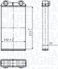 Magneti Marelli 350218439000 - Теплообмінник, опалення салону autozip.com.ua