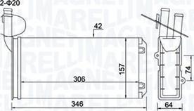 Magneti Marelli 350218474000 - Теплообмінник, опалення салону autozip.com.ua