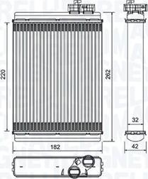 Magneti Marelli 350218471000 - Теплообмінник, опалення салону autozip.com.ua