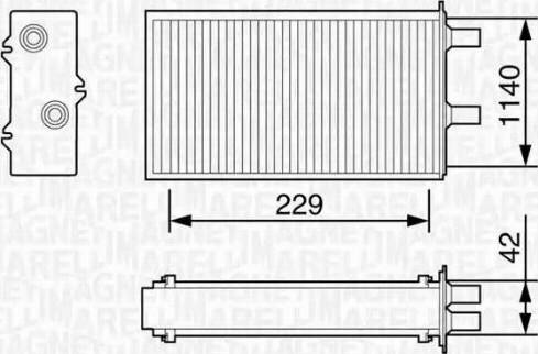 Magneti Marelli 350218055000 - Теплообмінник, опалення салону autozip.com.ua