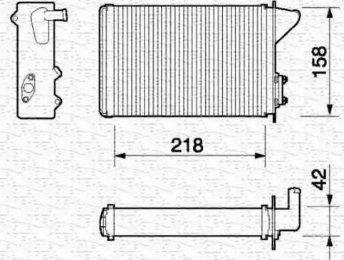 Magneti Marelli 350218053000 - Теплообмінник, опалення салону autozip.com.ua