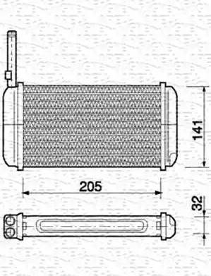 Magneti Marelli 350218156000 - Теплообмінник, опалення салону autozip.com.ua