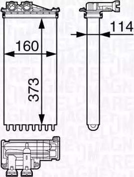 Magneti Marelli 350218351000 - Теплообмінник, опалення салону autozip.com.ua