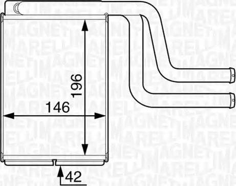 Magneti Marelli 350218310000 - Теплообмінник, опалення салону autozip.com.ua