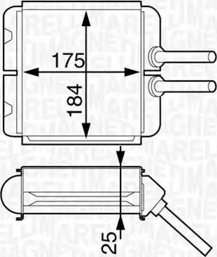 Magneti Marelli 350218312000 - Теплообмінник, опалення салону autozip.com.ua