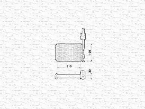 Magneti Marelli 350218204000 - Теплообмінник, опалення салону autozip.com.ua