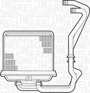 Magneti Marelli 350218225000 - Теплообмінник, опалення салону autozip.com.ua