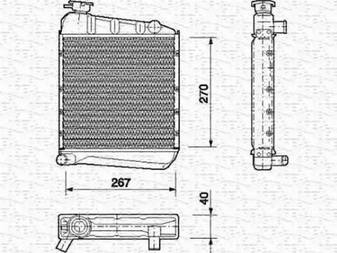 Magneti Marelli 350213409000 - Радіатор, охолодження двигуна autozip.com.ua