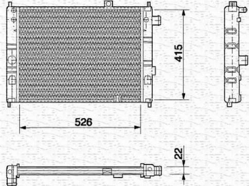 Magneti Marelli 350213559000 - Радіатор, охолодження двигуна autozip.com.ua