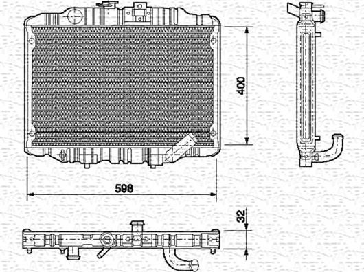 Magneti Marelli 350213550000 - Радіатор, охолодження двигуна autozip.com.ua