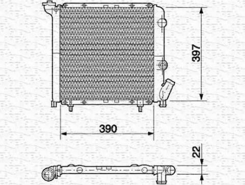 Magneti Marelli 350213615000 - Радіатор, охолодження двигуна autozip.com.ua