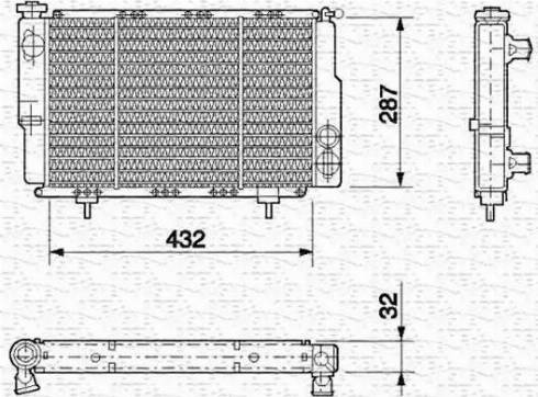 Magneti Marelli 350213610000 - Радіатор, охолодження двигуна autozip.com.ua