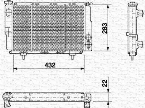 Magneti Marelli 350213611000 - Радіатор, охолодження двигуна autozip.com.ua