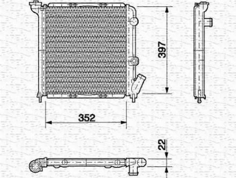 Magneti Marelli 350213613000 - Радіатор, охолодження двигуна autozip.com.ua