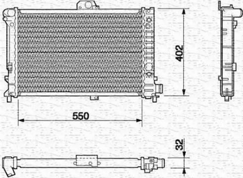 Magneti Marelli 350213634000 - Радіатор, охолодження двигуна autozip.com.ua