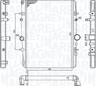 Magneti Marelli 350213199400 - Радіатор, охолодження двигуна autozip.com.ua