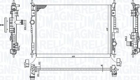 Magneti Marelli 350213199600 - Радіатор, охолодження двигуна autozip.com.ua