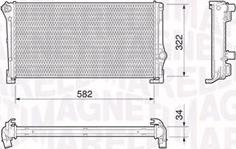 Magneti Marelli 350213199000 - Радіатор, охолодження двигуна autozip.com.ua