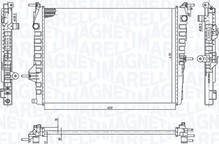 Magneti Marelli 350213199300 - Радіатор, охолодження двигуна autozip.com.ua