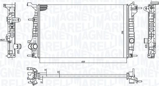 Magneti Marelli 350213199200 - Радіатор, охолодження двигуна autozip.com.ua