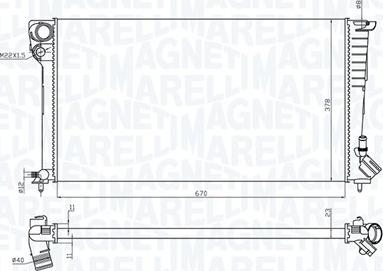 Magneti Marelli 350213199700 - Радіатор, охолодження двигуна autozip.com.ua
