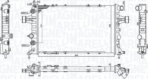 Magneti Marelli 350213194600 - Радіатор, охолодження двигуна autozip.com.ua
