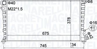 Magneti Marelli 350213195100 - Радіатор, охолодження двигуна autozip.com.ua