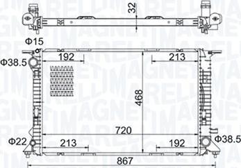 Magneti Marelli 350213195800 - Радіатор, охолодження двигуна autozip.com.ua