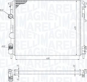 Magneti Marelli 350213195200 - Радіатор, охолодження двигуна autozip.com.ua
